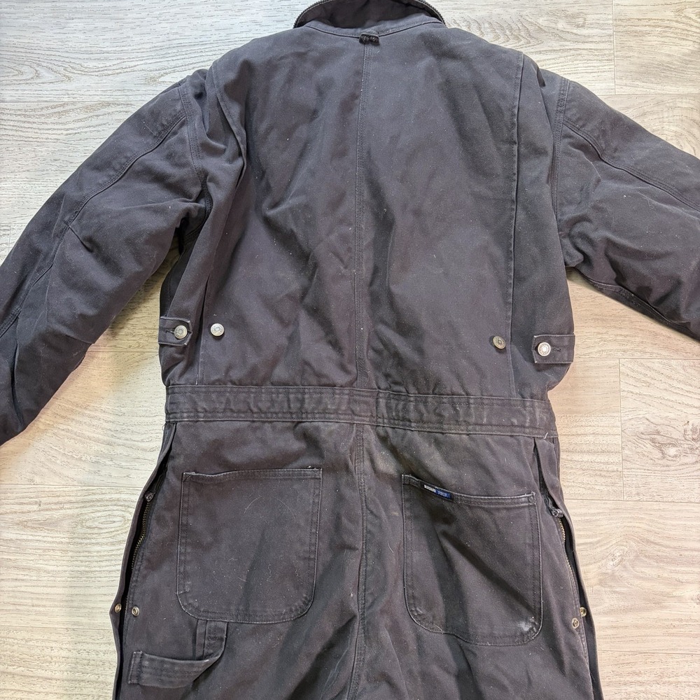 Walls Workwear Insulated Coveralls Black Sz  Large Short Chest 42-44 Quilt Lined - Picture 11 of 14